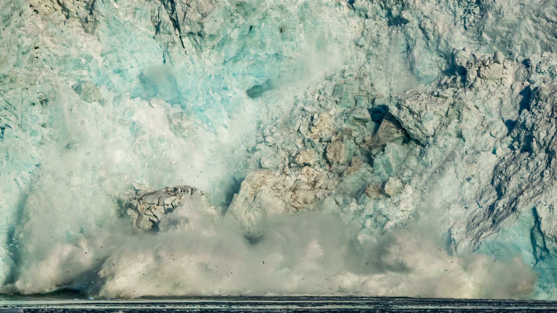 Kalvend gletsjerfront op Spitsbergen
