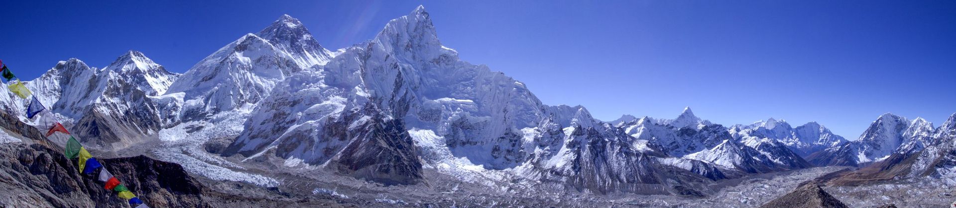 Panorama of Everest from Kala Patthar in the Himalaya