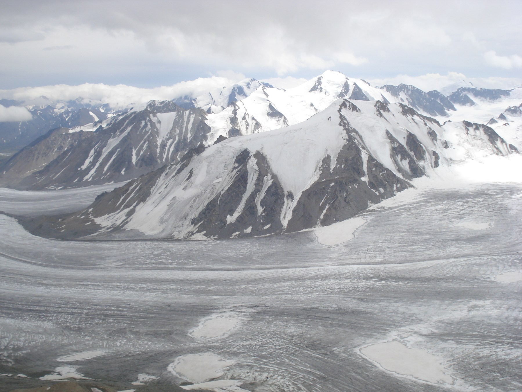 Panorama of the Tavan Bogd glacier in the Altai