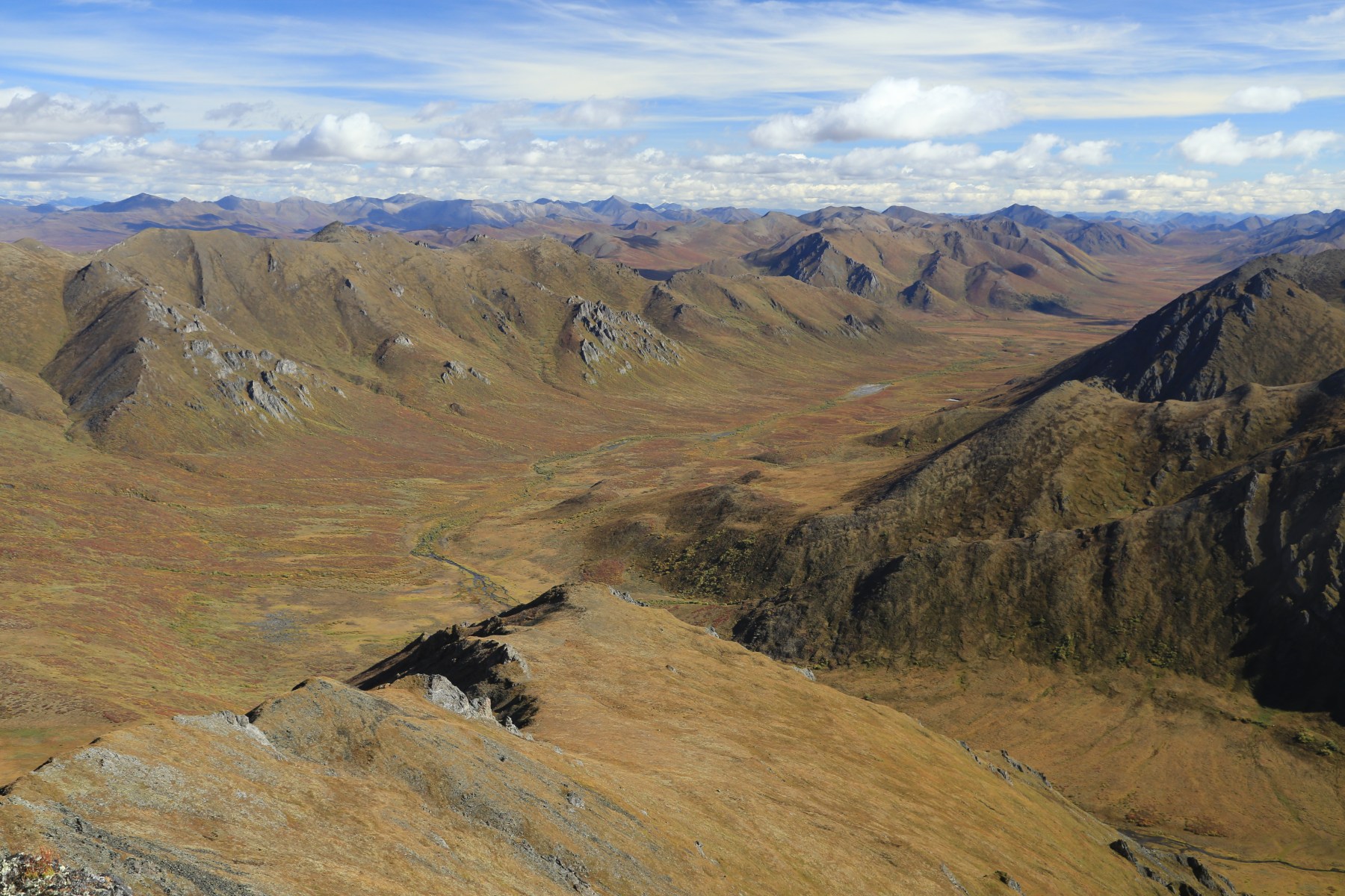 Panorama over de Tombstone vallei in Yukon
