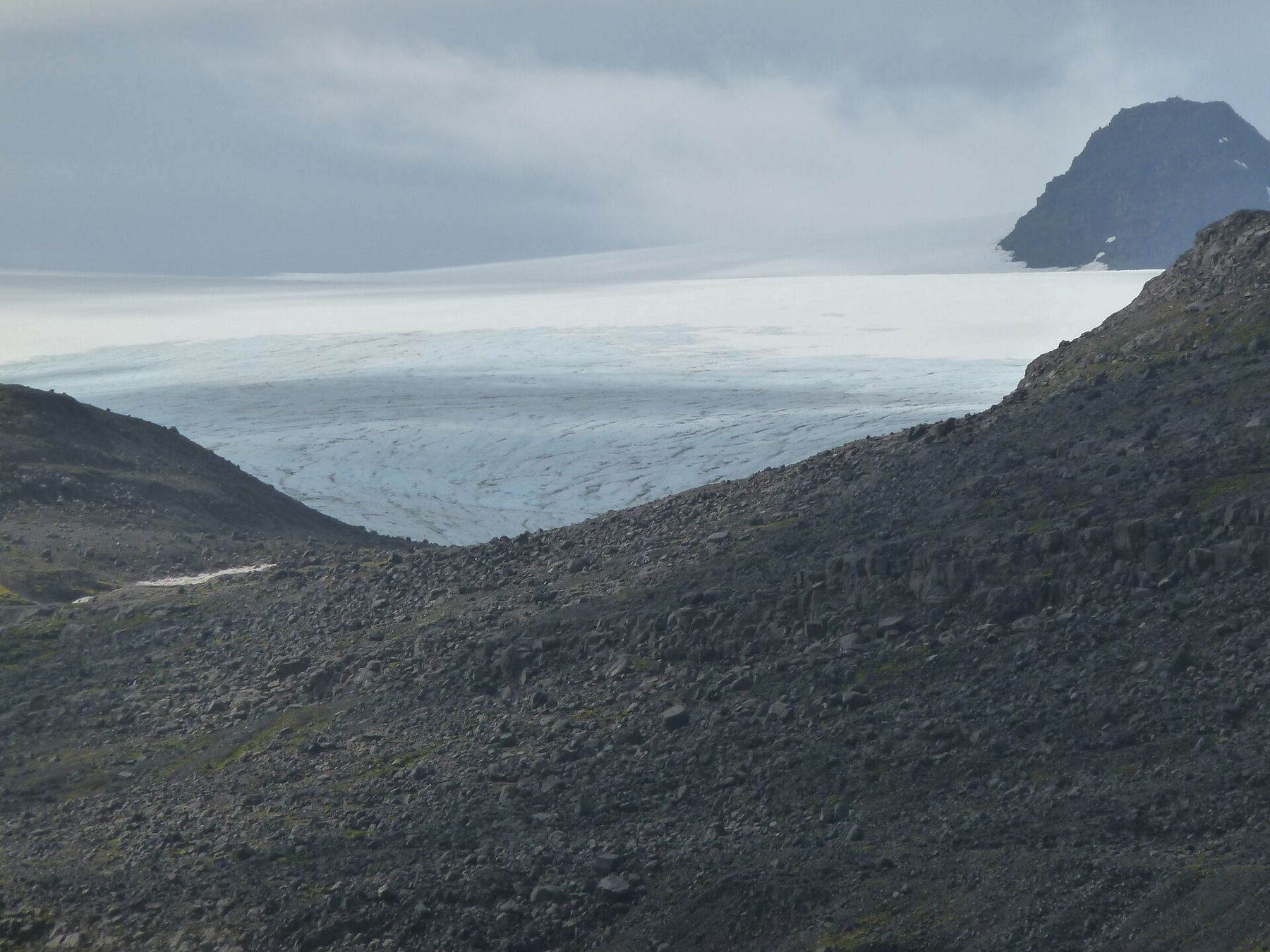 Glacier tongue in the northwest of Iceland