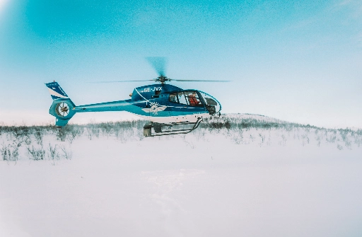 Helikopterdropping Lapland